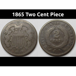 1865 Two Cent Piece -...