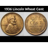 1936 Lincoln Wheat Cent - uncirculated condition antique US penny coin