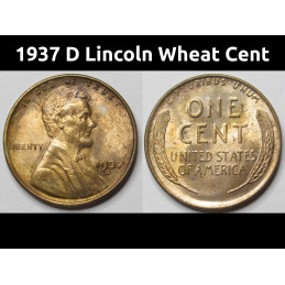 1937 D Lincoln Wheat Cent -...