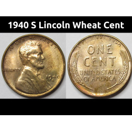 1940 S Lincoln Wheat Cent -...