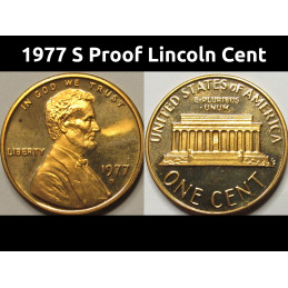 1977 S Lincoln Memorial Cent - Proof - vintage penny