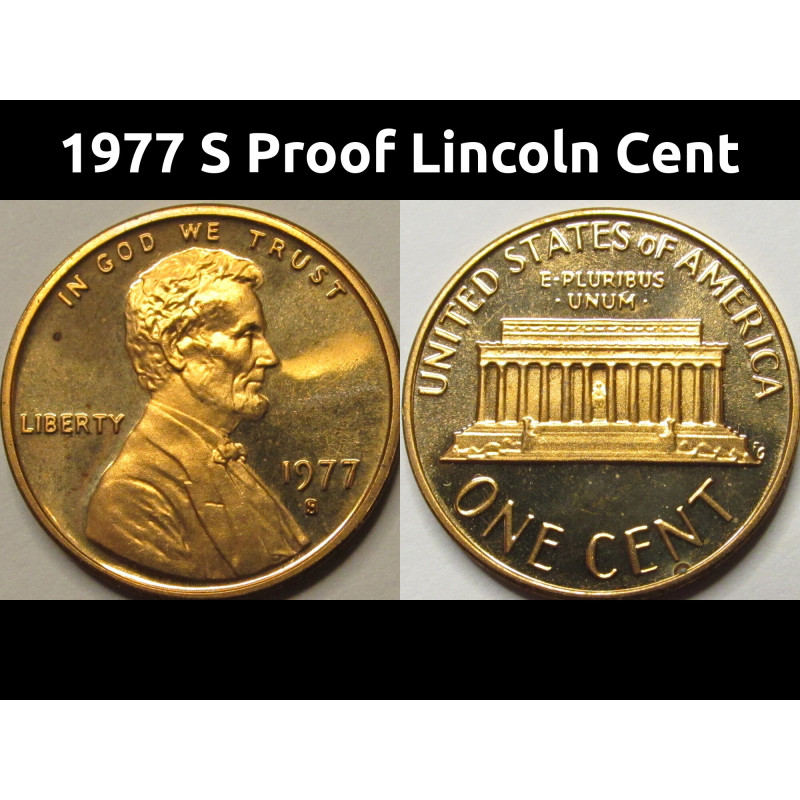 1977 S Lincoln Memorial Cent - Proof - vintage penny