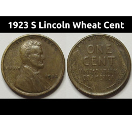 1923 S Lincoln Wheat Cent -...