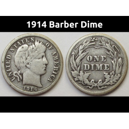 1914 Barber Dime - antique...