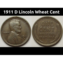 1911 D Lincoln Wheat Cent -...