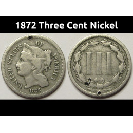 1872 Three Cent Nickel -...