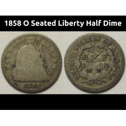 1858 O Seated Liberty Half...