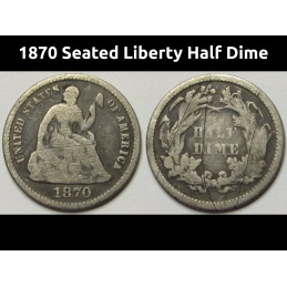 1870 Seated Liberty Half...