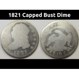 1821 Capped Bust Dime -...