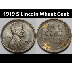 1919 S Lincoln Wheat Cent -...