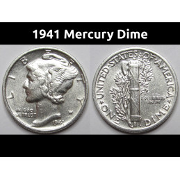 1941 Mercury Dime - high...