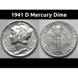 1941 D Mercury Dime  - high...