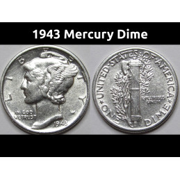 1943 Mercury Dime - high...