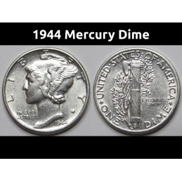 1944 Mercury Dime - high...
