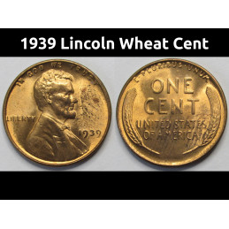 1939 Lincoln Wheat Cent -...