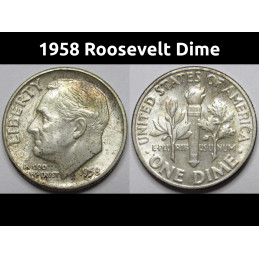 1958 Roosevelt Dime -...