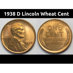 1938 D Lincoln Wheat Cent -...