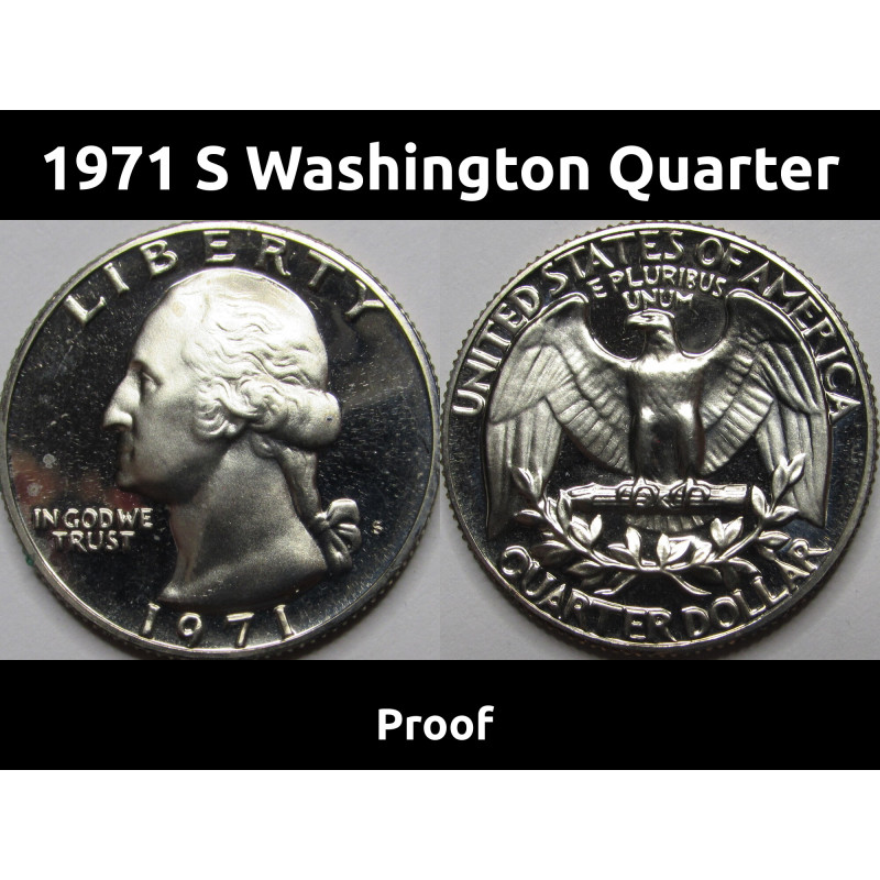 1971 S Washington Quarter - proof San Francisco vintage quarter