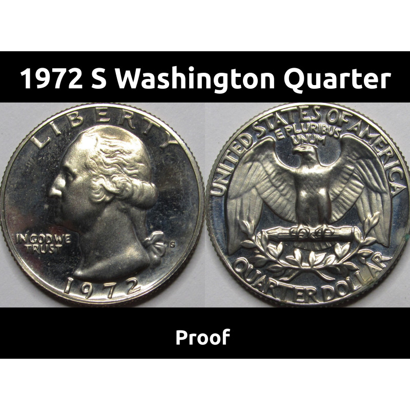 1972 S Washington Quarter - proof San Francisco vintage quarter
