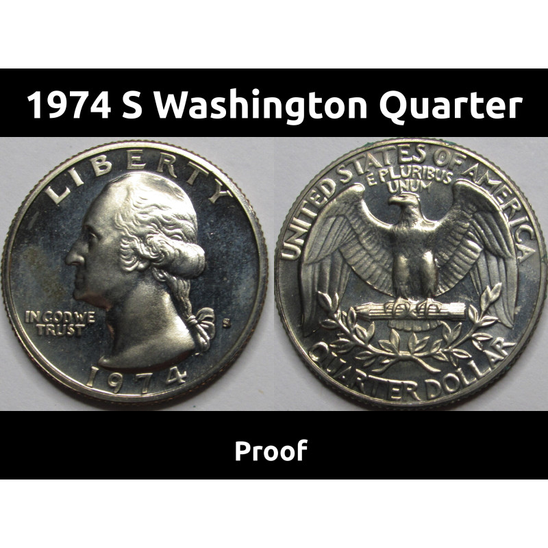 1974 S Washington Quarter - proof San Francisco vintage quarter