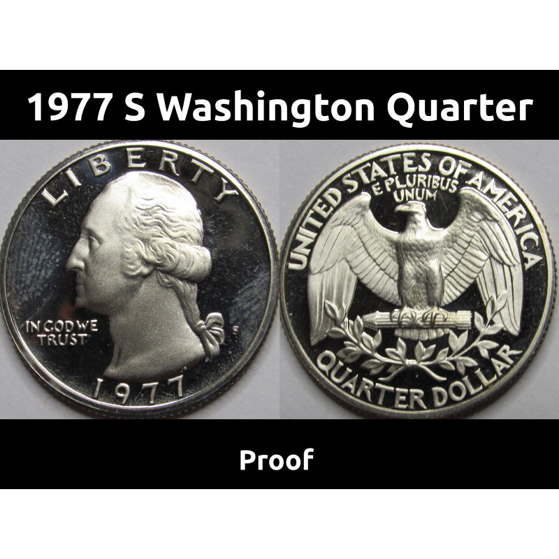 1977 S Washington Quarter -  proof San Francisco vintage quarter