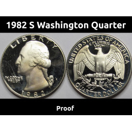 1982 S Washington Quarter - proof San Francisco vintage quarter