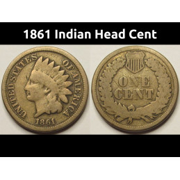 1861 Indian Head Cent -...