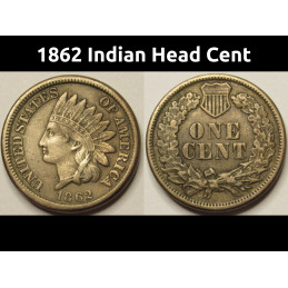 1862 Indian Head Cent -...