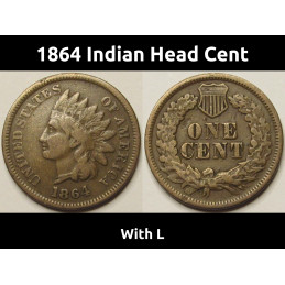 1864 Indian Head Cent -...