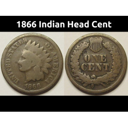 1866 Indian Head Cent -...