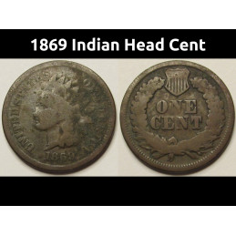 1869 Indian Head Cent -...