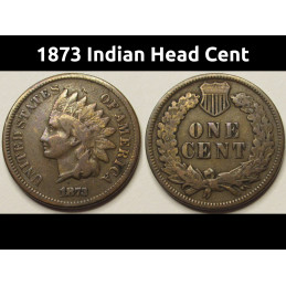 1873 Indian Head Cent -...