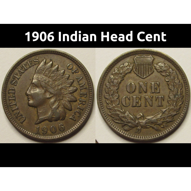 1906 Indian Head Cent - better condition antique American penny