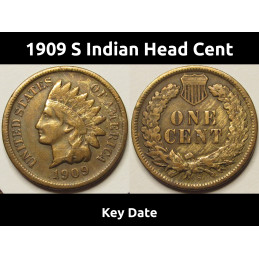 1909 S Indian Head Cent -...