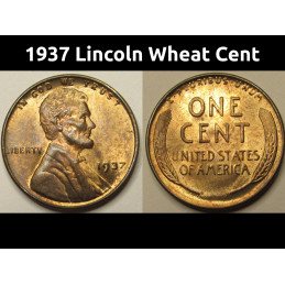 1937 Lincoln Wheat Cent -...