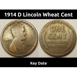 1914 D Lincoln Wheat Cent -...
