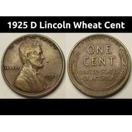 1925 D Lincoln Wheat Cent -...