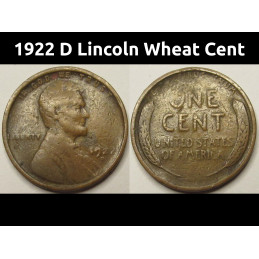 1922 D Lincoln Wheat Cent -...