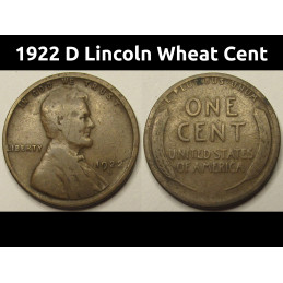 1922 D Lincoln Wheat Cent -...