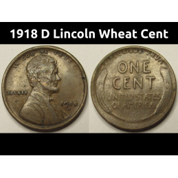 1918 D Lincoln Wheat Cent -...