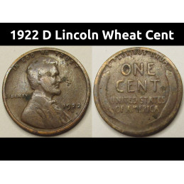 1922 D Lincoln Wheat Cent -...