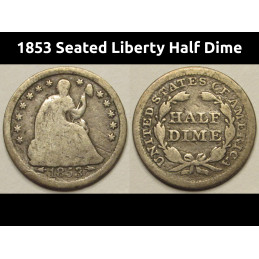 1853 Seated Liberty Half...