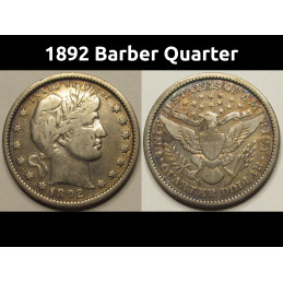 1892 Barber Quarter - first...