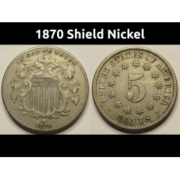 1870 Shield Nickel - higher...