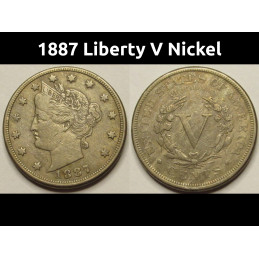 1887 Liberty V Nickel -...