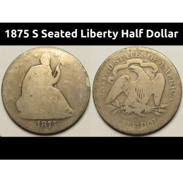 1875 S Seated Liberty Half...