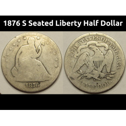 1876 S Seated Liberty Half...