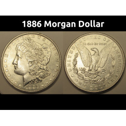 1886 Morgan Dollar - uncirculated silver American silver dollar coin