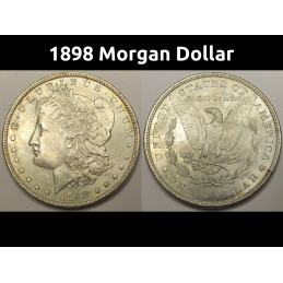 1898 Morgan Dollar - uncirculated American antique silver dollar
