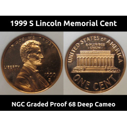1999 S Lincoln Memorial Cent - vintage NGC graded proof coin